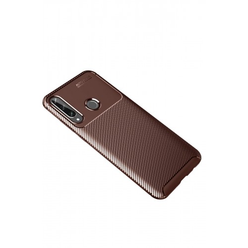 Newface Huawei Y6P Kılıf Focus Karbon Silikon - Kahverengi Newface Huawei Y6P Kılıf Focus Karbon Silikon - Kahverengi