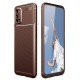 Newface Oppo A72 Kılıf Focus Karbon Silikon - Kahverengi