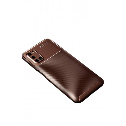 Newface Oppo A92 Kılıf Focus Karbon Silikon - Kahverengi Newface Oppo A92 Kılıf Focus Karbon Silikon - Kahverengi