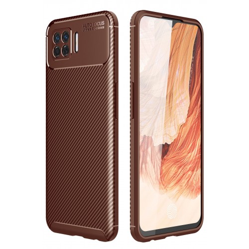 Newface Oppo A73 Kılıf Focus Karbon Silikon - Kahverengi Newface Oppo A73 Kılıf Focus Karbon Silikon - Kahverengi