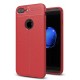 Newface iPhone 8 Plus Kılıf Focus Derili Silikon - Kırmızı Newface iPhone 8 Plus Kılıf Focus Derili Silikon - Kırmızı
