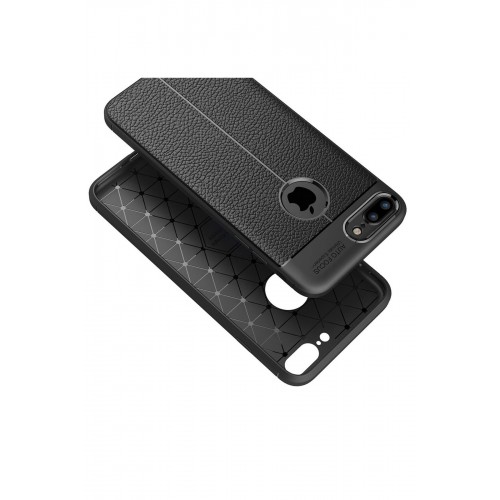 Newface iPhone 8 Plus Kılıf Focus Derili Silikon - Kırmızı Newface iPhone 8 Plus Kılıf Focus Derili Silikon - Kırmızı