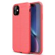 Newface iPhone 11 Kılıf Focus Derili Silikon - Kırmızı Newface iPhone 11 Kılıf Focus Derili Silikon - Kırmızı