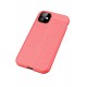 Newface iPhone 11 Kılıf Focus Derili Silikon - Kırmızı Newface iPhone 11 Kılıf Focus Derili Silikon - Kırmızı