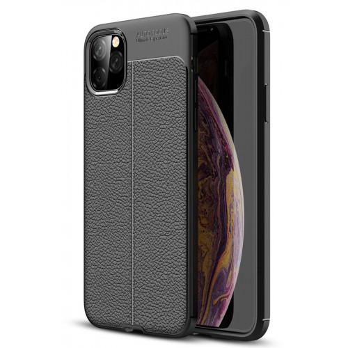 Newface iPhone 11 Pro Max Kılıf Focus Derili Silikon - Siyah Newface iPhone 11 Pro Max Kılıf Focus Derili Silikon - Siyah