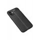 Newface iPhone 12 Mini Kılıf Focus Derili Silikon - Siyah