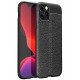 Newface iPhone 12 Kılıf Focus Derili Silikon - Siyah Newface iPhone 12 Kılıf Focus Derili Silikon - Siyah