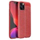 Newface iPhone 12 Pro Max Kılıf Focus Derili Silikon - Kırmızı Newface iPhone 12 Pro Max Kılıf Focus Derili Silikon - Kırmızı