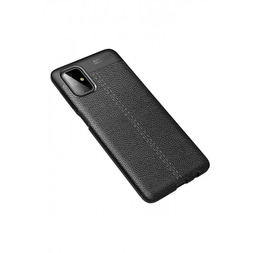 Newface Samsung Galaxy M51 Kılıf Focus Derili Silikon - Siyah Newface Samsung Galaxy M51 Kılıf Focus Derili Silikon - Siyah