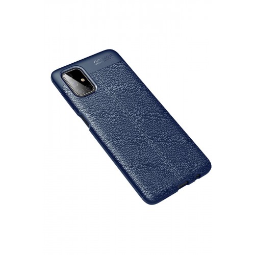 Newface Samsung Galaxy M51 Kılıf Focus Derili Silikon - Lacivert Newface Samsung Galaxy M51 Kılıf Focus Derili Silikon - Lacivert