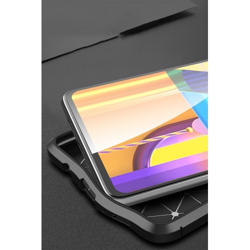 Newface Samsung Galaxy M51 Kılıf Focus Derili Silikon - Lacivert Newface Samsung Galaxy M51 Kılıf Focus Derili Silikon - Lacivert