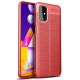 Newface Samsung Galaxy M31S Kılıf Focus Derili Silikon - Kırmızı Newface Samsung Galaxy M31S Kılıf Focus Derili Silikon - Kırmızı