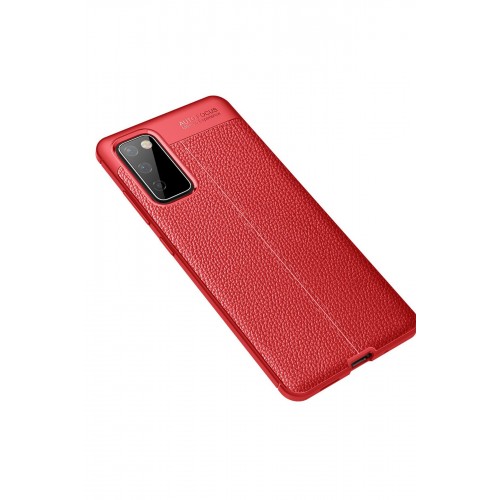 Newface Samsung Galaxy S20 FE Kılıf Focus Derili Silikon - Kırmızı Newface Samsung Galaxy S20 FE Kılıf Focus Derili Silikon - Kırmızı