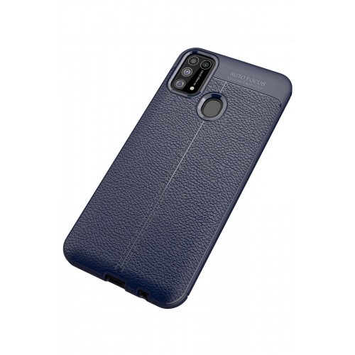 Newface Samsung Galaxy M31 Kılıf Focus Derili Silikon - Lacivert Newface Samsung Galaxy M31 Kılıf Focus Derili Silikon - Lacivert