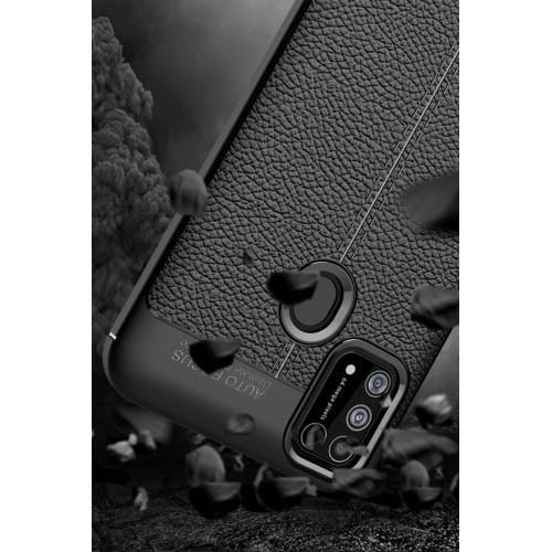 Newface Samsung Galaxy M31 Kılıf Focus Derili Silikon - Kırmızı Newface Samsung Galaxy M31 Kılıf Focus Derili Silikon - Kırmızı