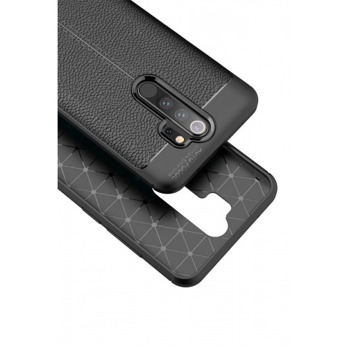 Newface Xiaomi Redmi Note 8 Pro Kılıf Focus Derili Silikon - Kırmızı Newface Xiaomi Redmi Note 8 Pro Kılıf Focus Derili Silikon - Kırmızı
