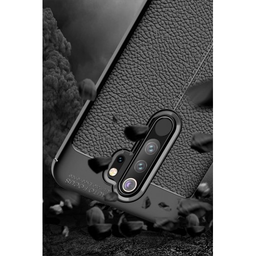 Newface Xiaomi Redmi Note 8 Pro Kılıf Focus Derili Silikon - Kırmızı Newface Xiaomi Redmi Note 8 Pro Kılıf Focus Derili Silikon - Kırmızı