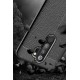 Newface Xiaomi Redmi Note 8 Pro Kılıf Focus Derili Silikon - Kırmızı