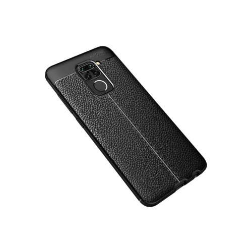 Newface Xiaomi Redmi Note 9 Kılıf Focus Derili Silikon - Siyah Newface Xiaomi Redmi Note 9 Kılıf Focus Derili Silikon - Siyah