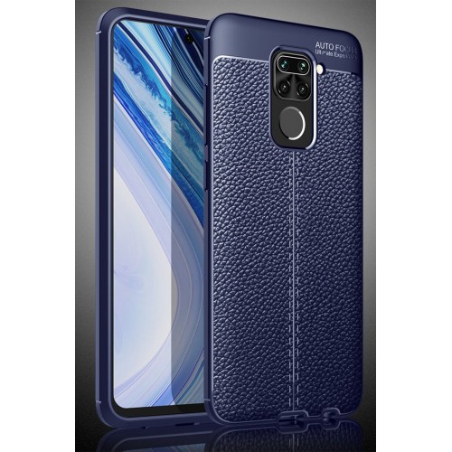 Newface Xiaomi Redmi Note 9 Kılıf Focus Derili Silikon - Lacivert Newface Xiaomi Redmi Note 9 Kılıf Focus Derili Silikon - Lacivert