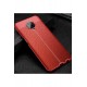 Newface Xiaomi Redmi Note 9S Kılıf Focus Derili Silikon - Kırmızı Newface Xiaomi Redmi Note 9S Kılıf Focus Derili Silikon - Kırmızı