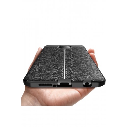 Newface Xiaomi Redmi Note 9 Pro Kılıf Focus Derili Silikon - Kırmızı Newface Xiaomi Redmi Note 9 Pro Kılıf Focus Derili Silikon - Kırmızı