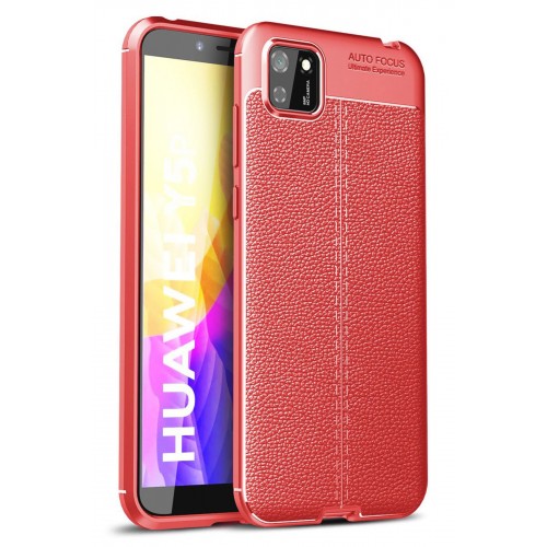 Newface Huawei Y5P Kılıf Focus Derili Silikon - Kırmızı Newface Huawei Y5P Kılıf Focus Derili Silikon - Kırmızı