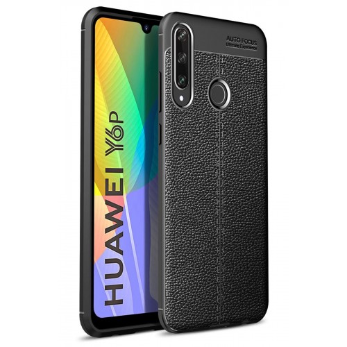 Newface Huawei Y6P Kılıf Focus Derili Silikon - Siyah Newface Huawei Y6P Kılıf Focus Derili Silikon - Siyah