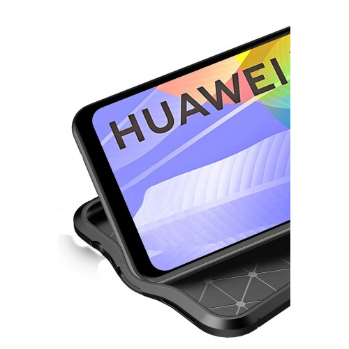 Newface Huawei Y6P Kılıf Focus Derili Silikon - Siyah Newface Huawei Y6P Kılıf Focus Derili Silikon - Siyah