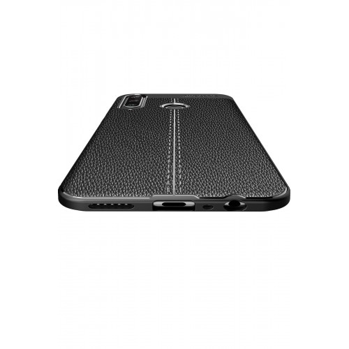 Newface Huawei Y6P Kılıf Focus Derili Silikon - Siyah Newface Huawei Y6P Kılıf Focus Derili Silikon - Siyah