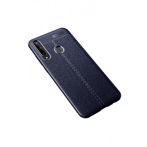 Newface Huawei Y6P Kılıf Focus Derili Silikon - Lacivert Newface Huawei Y6P Kılıf Focus Derili Silikon - Lacivert