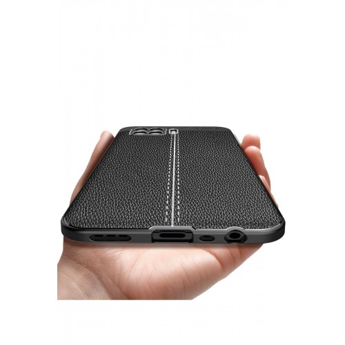 Newface Oppo A73 Kılıf Focus Derili Silikon - Siyah Newface Oppo A73 Kılıf Focus Derili Silikon - Siyah