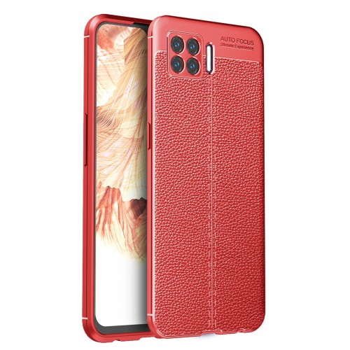 Newface Oppo A73 Kılıf Focus Derili Silikon - Kırmızı Newface Oppo A73 Kılıf Focus Derili Silikon - Kırmızı