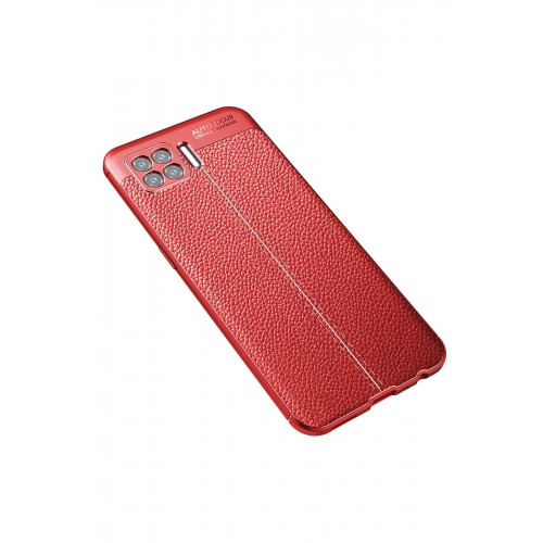 Newface Oppo A73 Kılıf Focus Derili Silikon - Kırmızı Newface Oppo A73 Kılıf Focus Derili Silikon - Kırmızı