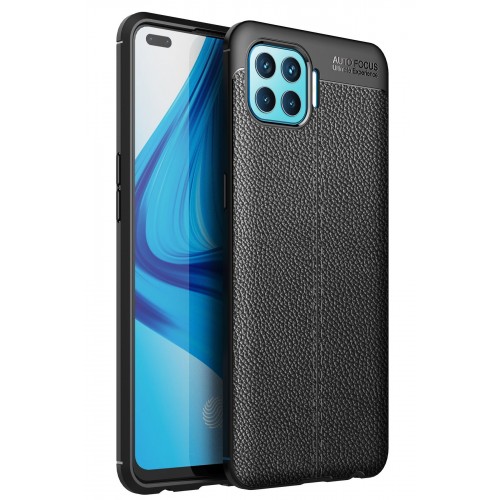 Newface Oppo Reno 4 Lite Kılıf Focus Derili Silikon - Siyah Newface Oppo Reno 4 Lite Kılıf Focus Derili Silikon - Siyah