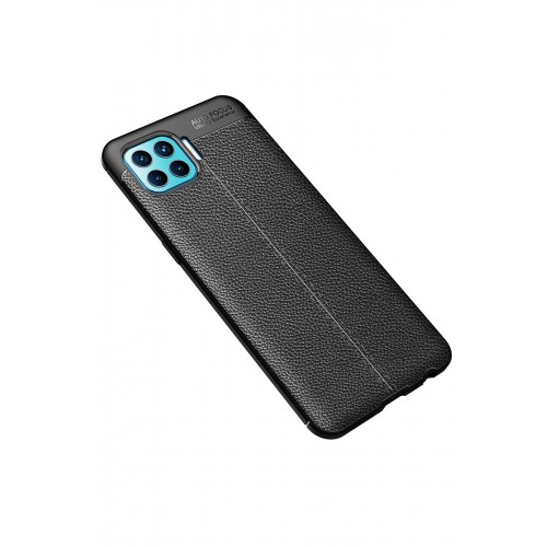 Newface Oppo Reno 4 Lite Kılıf Focus Derili Silikon - Siyah Newface Oppo Reno 4 Lite Kılıf Focus Derili Silikon - Siyah