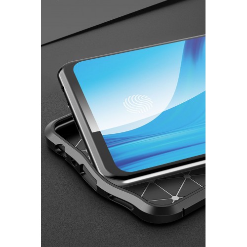 Newface Oppo Reno 4 Lite Kılıf Focus Derili Silikon - Lacivert Newface Oppo Reno 4 Lite Kılıf Focus Derili Silikon - Lacivert