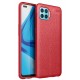 Newface Oppo Reno 4 Lite Kılıf Focus Derili Silikon - Kırmızı Newface Oppo Reno 4 Lite Kılıf Focus Derili Silikon - Kırmızı