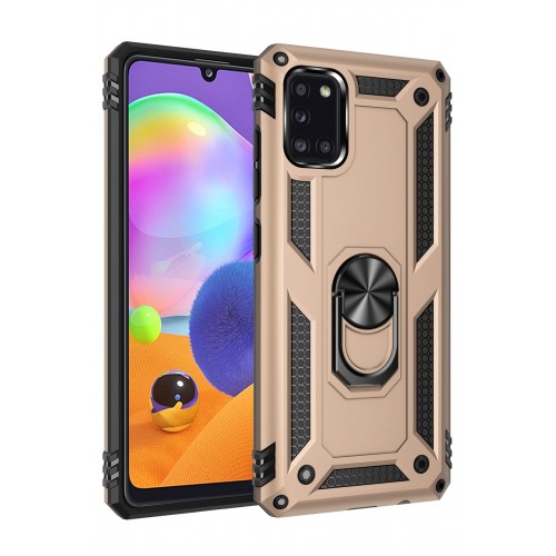 Newface Samsung Galaxy A31 Kılıf Sofya Yüzüklü Silikon Kapak - Gold Newface Samsung Galaxy A31 Kılıf Sofya Yüzüklü Silikon Kapak - Gold
