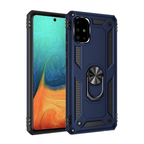 Newface Samsung Galaxy A71 Kılıf Sofya Yüzüklü Silikon Kapak - Lacivert Newface Samsung Galaxy A71 Kılıf Sofya Yüzüklü Silikon Kapak - Lacivert