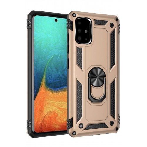 Newface Samsung Galaxy A71 Kılıf Sofya Yüzüklü Silikon Kapak - Gold Newface Samsung Galaxy A71 Kılıf Sofya Yüzüklü Silikon Kapak - Gold