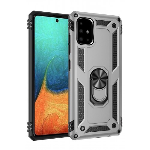 Newface Samsung Galaxy A71 Kılıf Sofya Yüzüklü Silikon Kapak - Gümüş Newface Samsung Galaxy A71 Kılıf Sofya Yüzüklü Silikon Kapak - Gümüş