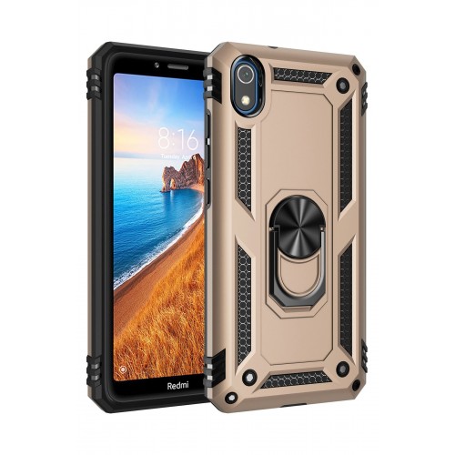 Newface Xiaomi Redmi 7A Kılıf Sofya Yüzüklü Silikon Kapak - Gold Newface Xiaomi Redmi 7A Kılıf Sofya Yüzüklü Silikon Kapak - Gold