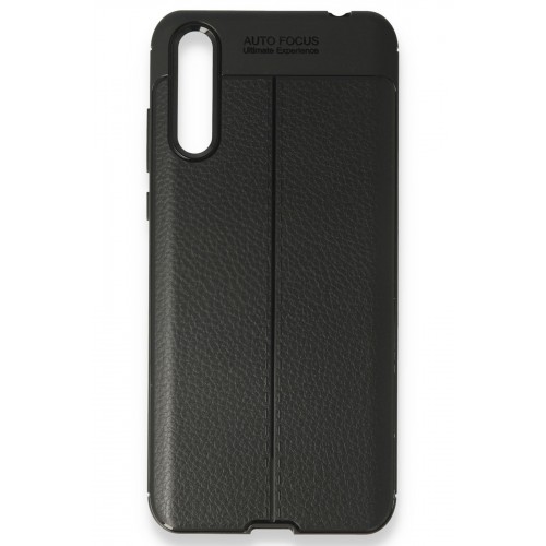 Newface Huawei P Smart S Kılıf Focus Derili Silikon - Siyah Newface Huawei P Smart S Kılıf Focus Derili Silikon - Siyah
