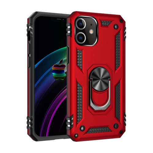 Newface iPhone 12 Mini Kılıf Sofya Yüzüklü Silikon Kapak - Kırmızı Newface iPhone 12 Mini Kılıf Sofya Yüzüklü Silikon Kapak - Kırmızı