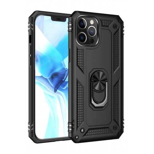 Newface iPhone 12 Pro Max Kılıf Sofya Yüzüklü Silikon Kapak - Siyah Newface iPhone 12 Pro Max Kılıf Sofya Yüzüklü Silikon Kapak - Siyah
