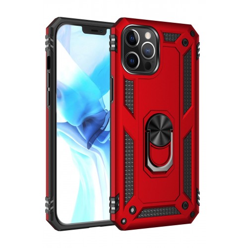 Newface iPhone 12 Pro Max Kılıf Sofya Yüzüklü Silikon Kapak - Kırmızı Newface iPhone 12 Pro Max Kılıf Sofya Yüzüklü Silikon Kapak - Kırmızı