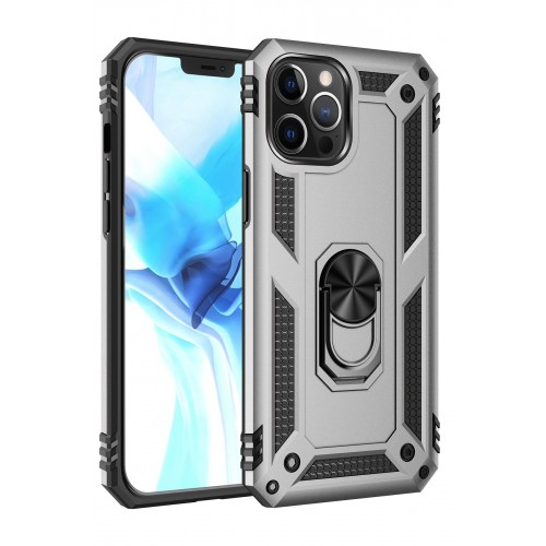 Newface iPhone 12 Pro Max Kılıf Sofya Yüzüklü Silikon Kapak - Gümüş Newface iPhone 12 Pro Max Kılıf Sofya Yüzüklü Silikon Kapak - Gümüş
