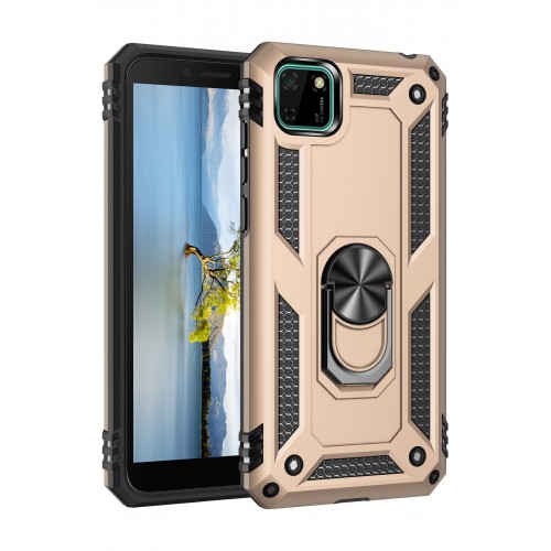 Newface Huawei Y5P Kılıf Sofya Yüzüklü Silikon Kapak - Gold Newface Huawei Y5P Kılıf Sofya Yüzüklü Silikon Kapak - Gold