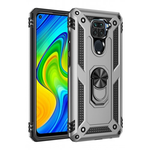 Newface Xiaomi Redmi Note 9 Kılıf Sofya Yüzüklü Silikon Kapak - Gümüş Newface Xiaomi Redmi Note 9 Kılıf Sofya Yüzüklü Silikon Kapak - Gümüş